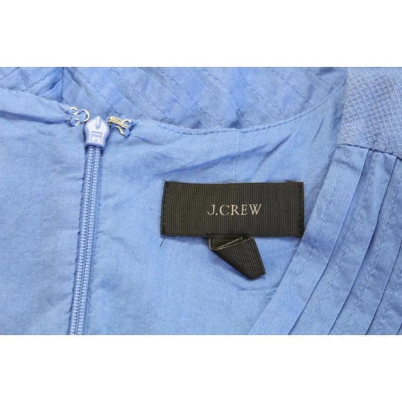 J.Crew Chevron Pleated Periwinkle Dress - Picture 4 of 6